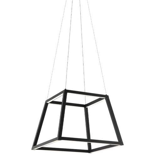 Carlington LED 16 inch Matte Black Chandelier Ceiling Light