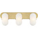 Heathcote 3 Light 24 inch Legacy Brass Vanity Light Wall Light