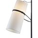 Banded Shade 70 inch 100 watt Matte Black with White Floor Lamp Portable Light in Incandescent, 3-Way