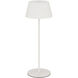 Pleat 14.75 inch 2 watt White Rechargeable Table Lamp Portable Light