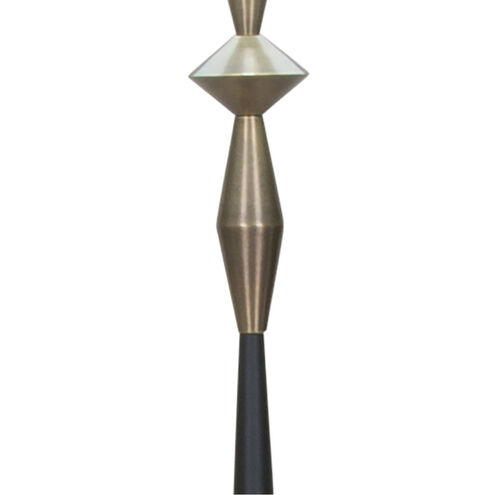 Morrison 65 inch 150.00 watt Antique Brass and Black Matte Floor Lamp Portable Light