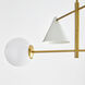 AERIN Cosmo 4 Light 36 inch Midnight Black and Burnished Brass Chandelier Ceiling Light in Midnight Black / Burnished Brass