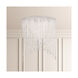 Chantant 8 Light 22 inch Polished Stainless Steel Flush Mount Ceiling Light in Optic, Strand