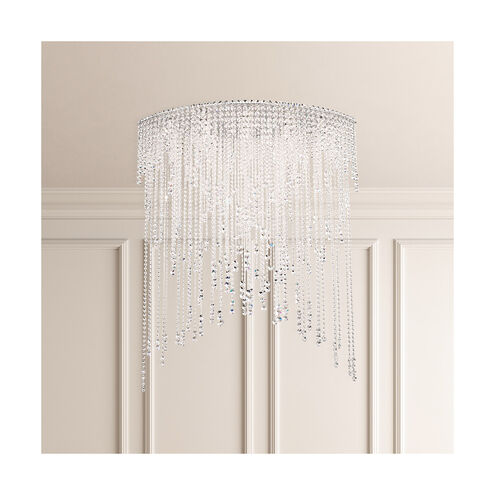 Chantant 8 Light 22 inch Polished Stainless Steel Flush Mount Ceiling Light in Optic, Strand