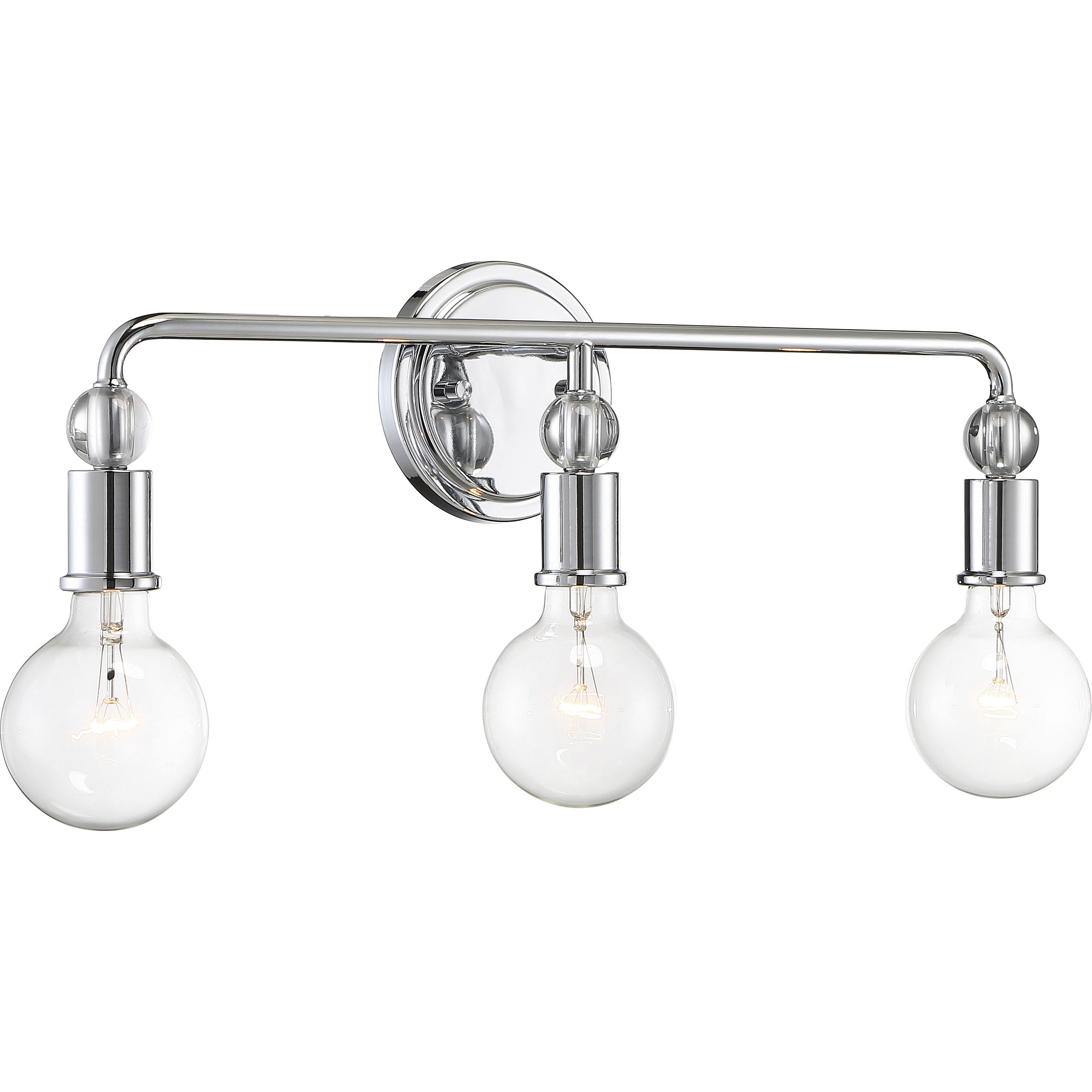 Bounce 3 Light 24 inch Polished Nickel Vanity Light Wall Light