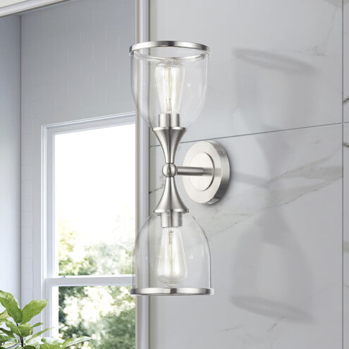 Ashridge 2 Light 6.5 inch Brushed Nickel Vanity Wall Sconce Wall Light