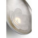 Barbara Barry Petaluma LED 10.5 inch Matte White and Burnished Silver Leaf ADA Reflector Sconce Wall Light