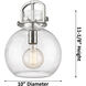 Downtown Urban Newton Sphere 1 Light 10 inch Satin Nickel Mini Pendant Ceiling Light in Matte White