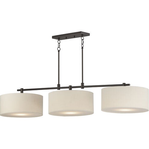 Bongo 3 Light 60 inch Oil Rubbed Bronze Linear Pendant Ceiling Light