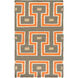 Frontier 36 X 24 inch Burnt Orange, Charcoal, Khaki, Cream Rug
