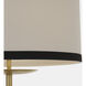 kate spade new york Walker 58 inch 4.6 watt Gild Cordless Floor Lamp Portable Light in Linen with Black Linen Trim