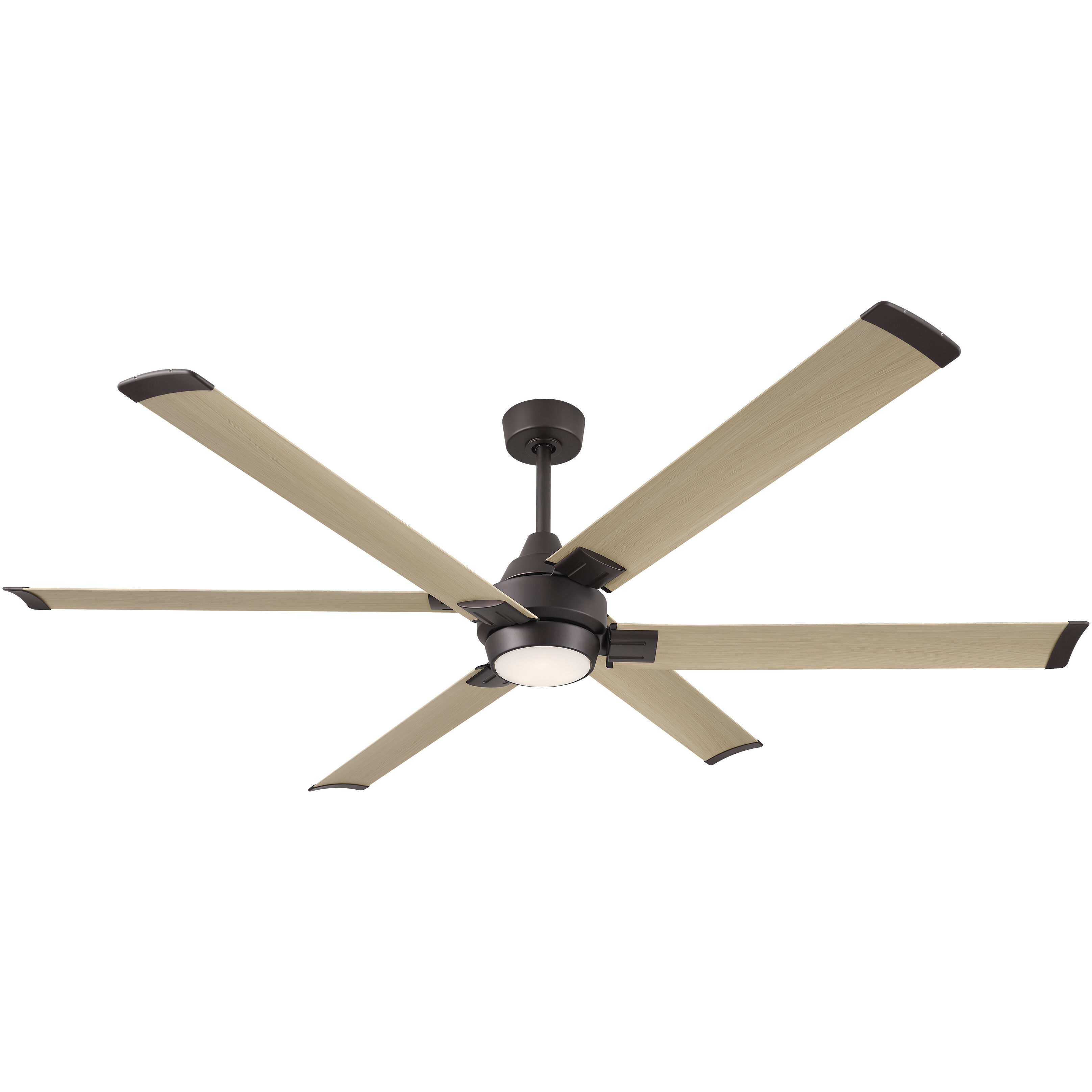 Soarin 72 inch Dark Bronze with White Oak Blades Smart Ceiling Fan
