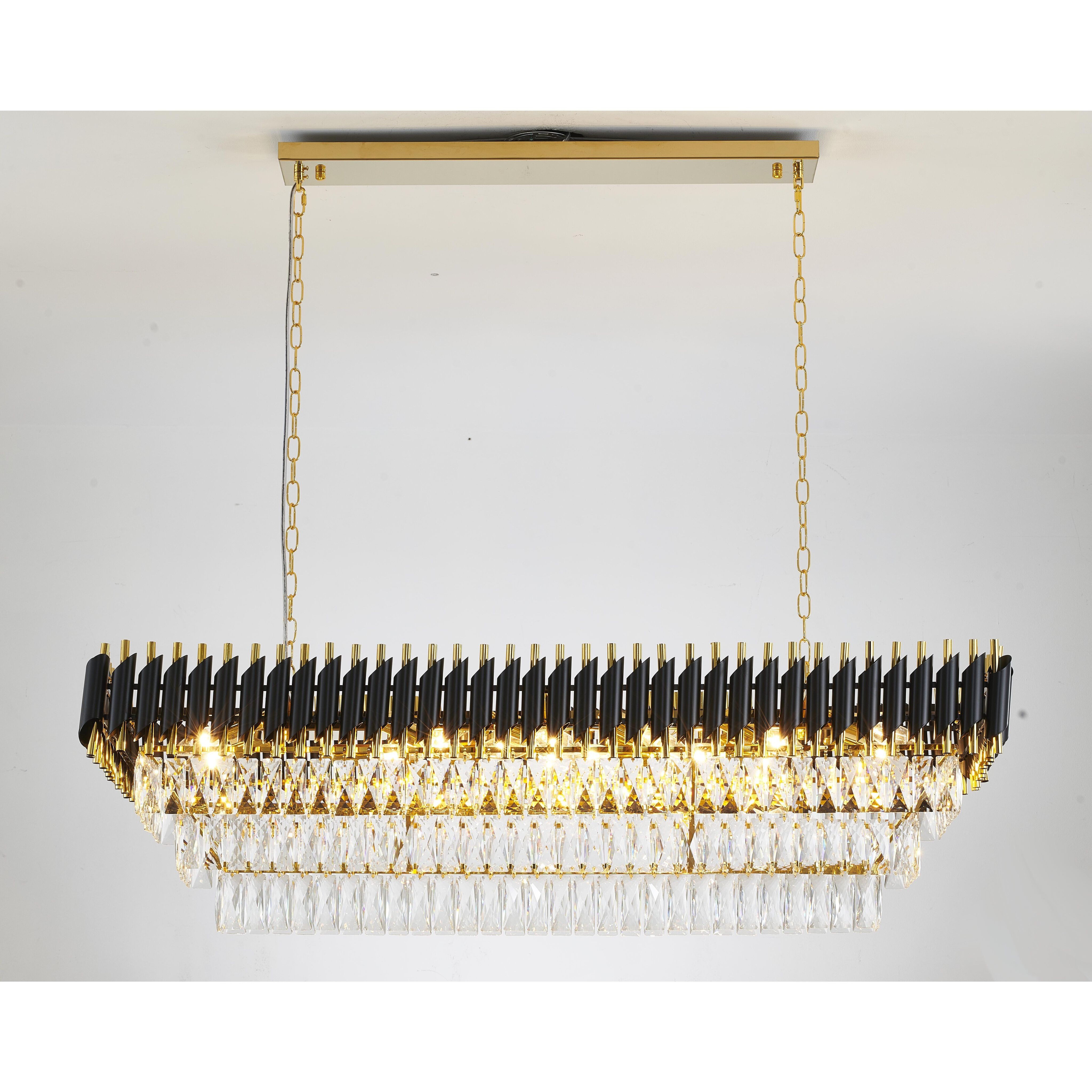 Canada LED 14.5 inch Black and Gold Chandelier Ceiling Light