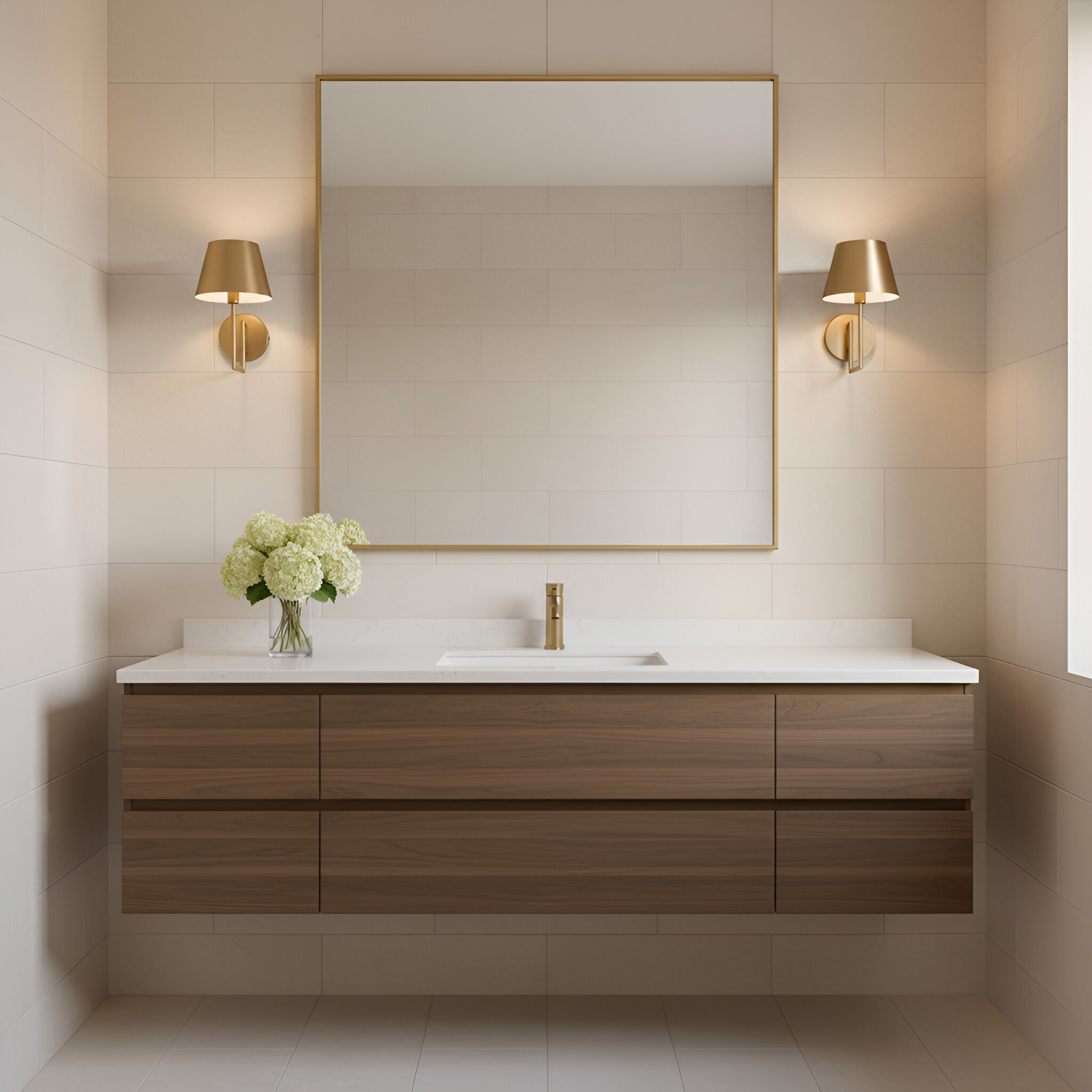 Drew & Jonathan Ender 1 Light 7 inch Satin Brass Sconce Wall Light, Small