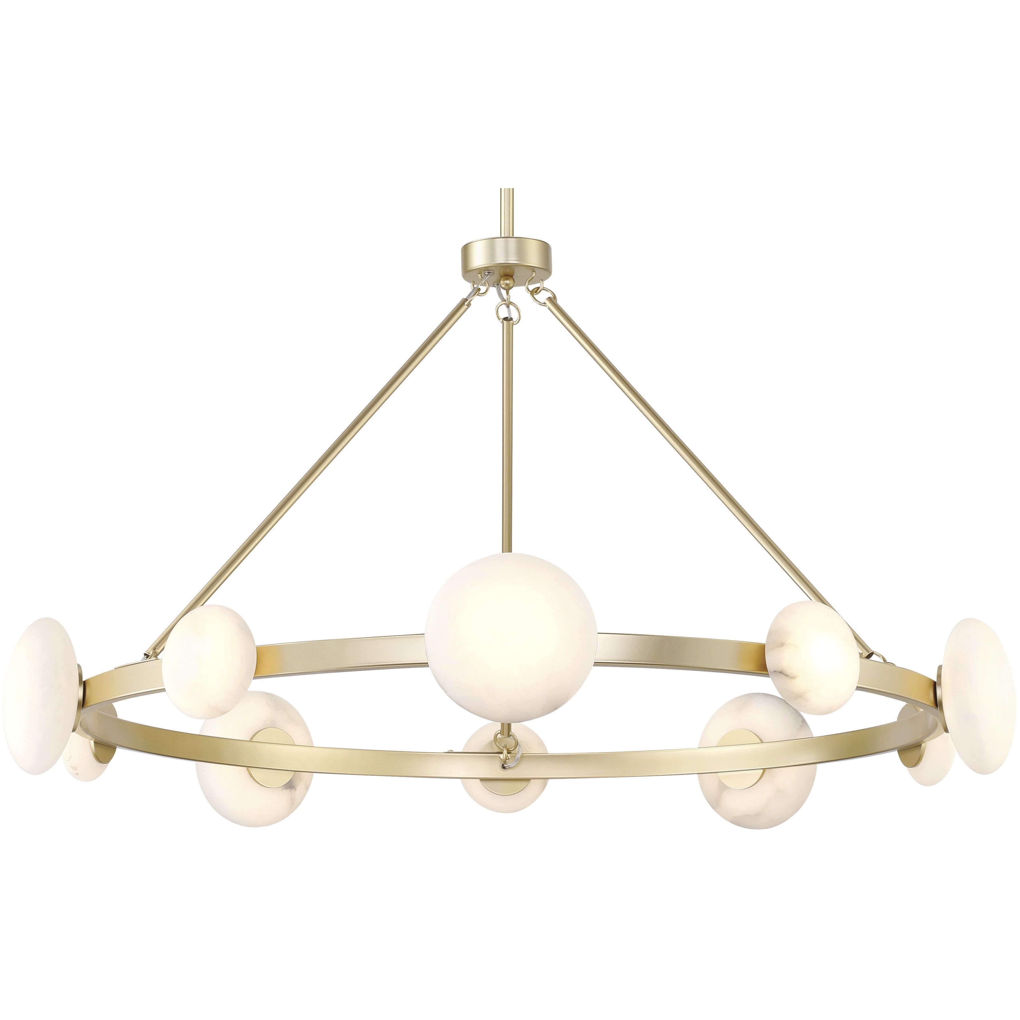 Zill LED 42.13 inch Lily Gold Chandelier Ceiling Light