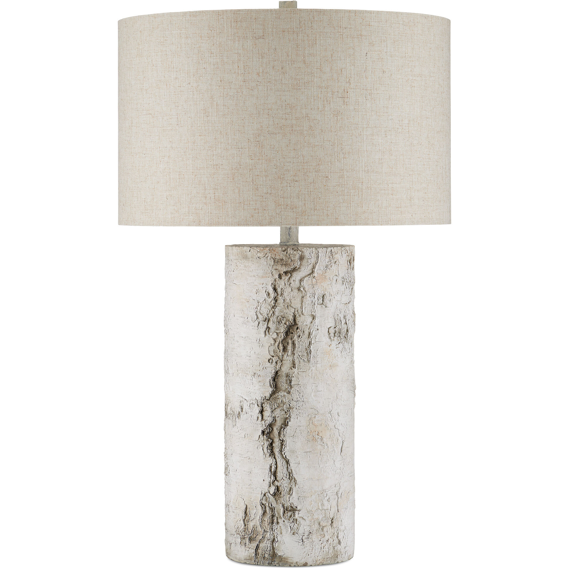 Faux Birch 29.5 inch 150 watt Birch White/Gray Table Lamp Portable Light