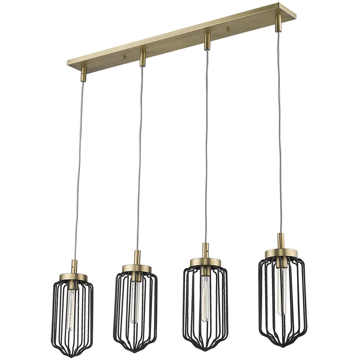 Reece 4 Light 43 inch Aged Brass Island Pendant Ceiling Light