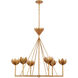 Julie Neill Alberto LED 38.75 inch Antique Gold Leaf Low Ceiling Chandelier Ceiling Light, Large