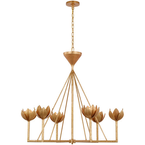 Julie Neill Alberto LED 38.75 inch Antique Gold Leaf Low Ceiling Chandelier Ceiling Light, Large