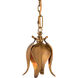 Iota 1 Light 6 inch Vintage Brass Pendant Ceiling Light