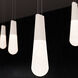 Suspenders LED 116.5 inch Satin White and Clear Chandelier Ceiling Light