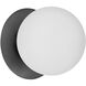 Burlat Wall Sconce Wall Light in Matte Black, White
