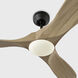 Maverick 52 inch Midnight Black with Natural Honey Blades Indoor/Outdoor Smart Ceiling Fan in Included