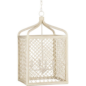 Wanstead 4 Light 16 inch Bleached Natural and Vanilla Lantern Chandelier Ceiling Light 