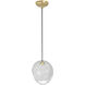 Sonoma Ave. 1 Light 10 inch Brushed Brass Pendant Ceiling Light