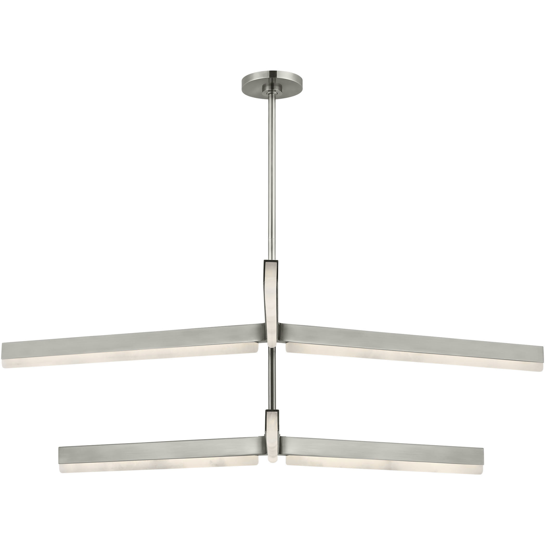 Kelly by Kelly Wearstler Linea LED 56 inch Antique Nickel Two Tier Chandelier Ceiling Light