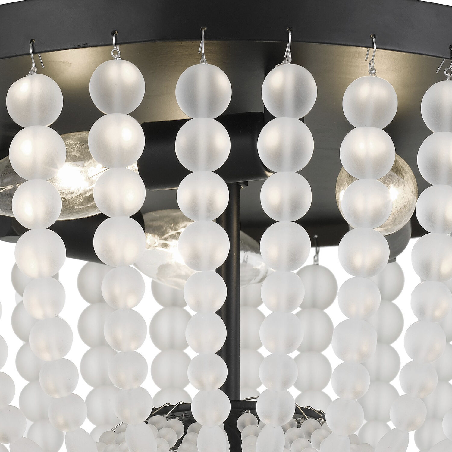 Rylee 3 Light 12.5 inch Matte Black Flush Ceiling Light