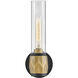 Ellison 5 inch Black with Heritage Brass Vanity Light Wall Light in Black / Heritage Brass