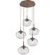 Nova LED LED Burnished Bronze Chandelier Ceiling Light, Round Multi-Pendant