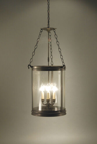 Signature 4 Light 14 inch Dark Antique Brass Chandelier Ceiling Light in Clear Glass