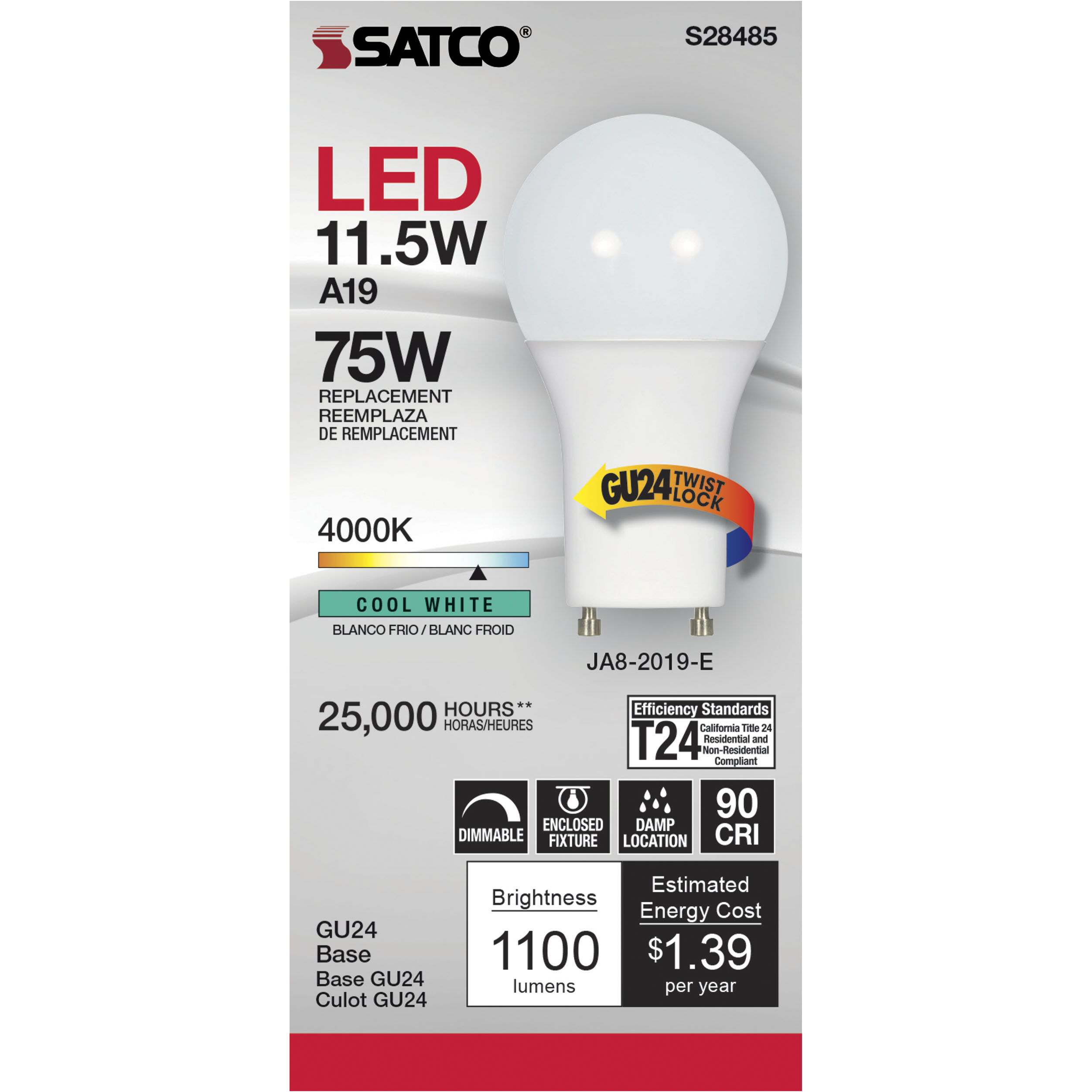 Lumos LED Bi Pin GU24 11.50 watt 120 4000K Light Bulb