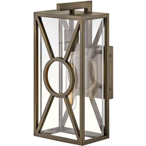 Coastal Elements Brixton Outdoor Wall Mount Lantern in Burnished Bronze, Small