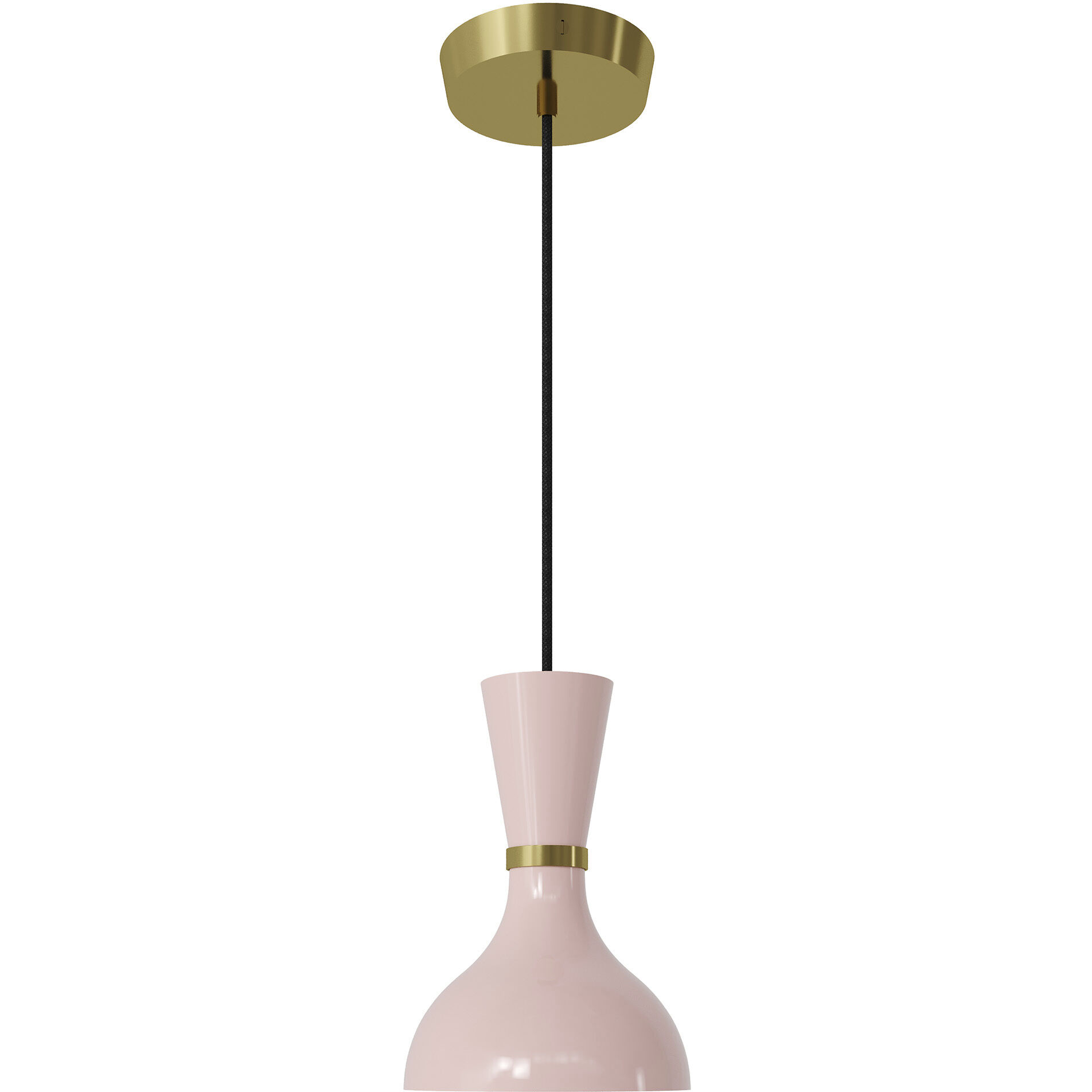 Clare 1 Light 7 inch Rose Water with Modern Brass Pendant Ceiling Light
