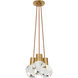 Sean Lavin Kira LED 7.1 inch Natural Brass Line-Voltage Pendant Ceiling Light in LED 90 CRI 3000K, Copper Cord