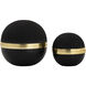 Clemmons 6.25 X 6.25 inch Matte Black and Satin Brass Box