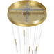 Main St. Snow LED 22 inch Brushed Brass Pendant Ceiling Light