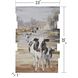 Coutnry Cow Black Wall Art
