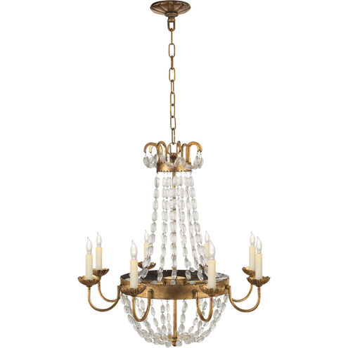 Chapman & Myers Paris Flea Market 8 Light 24 inch Gilded Iron Chandelier Ceiling Light, Medium