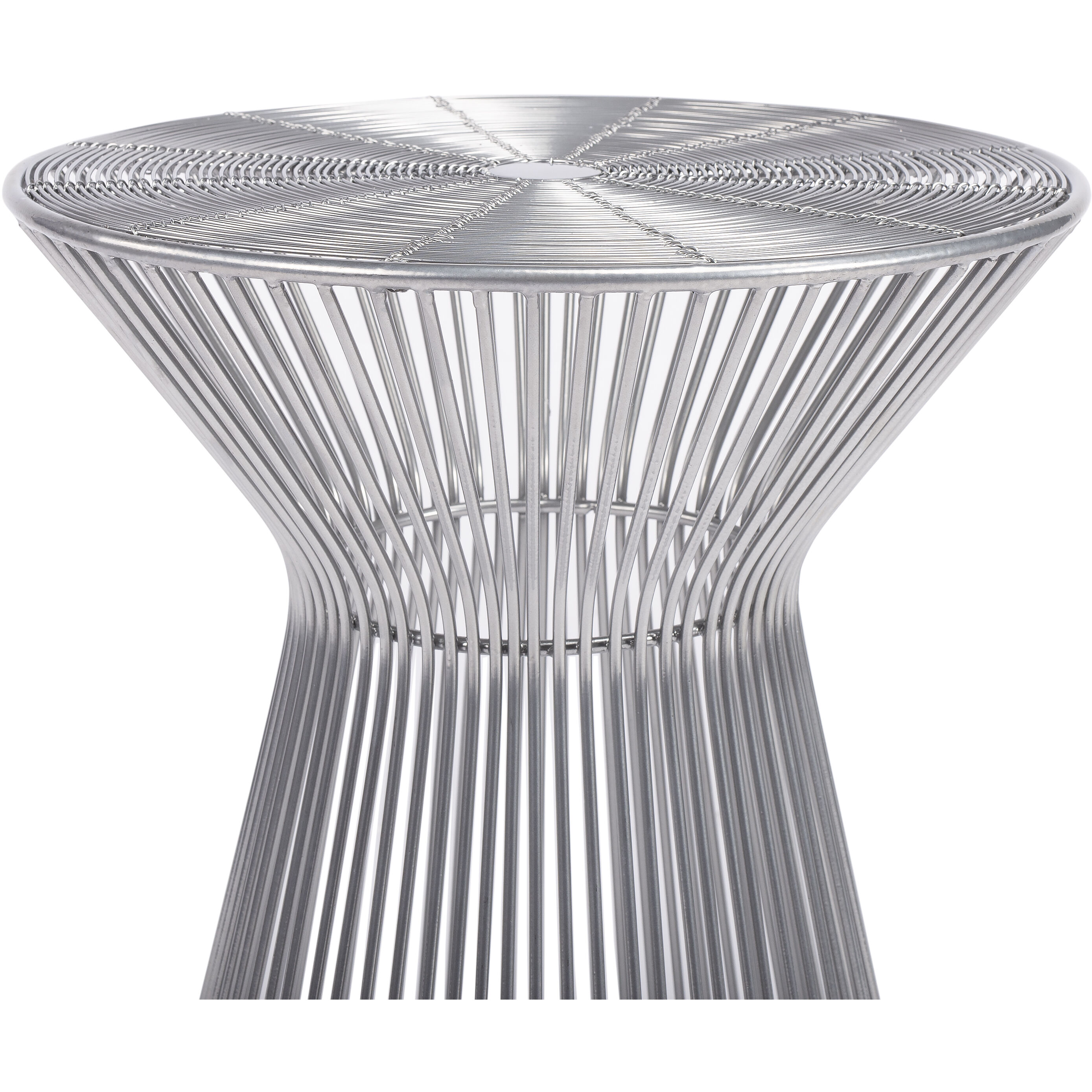 Greeley Silver Metal End or Side Table