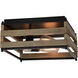 Ravenswood LED 13 inch Matte Black and Burnished Maple Flush Mount Ceiling Light