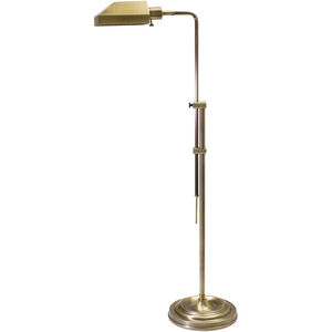 Coach 36 inch 60 watt Antique Brass Floor Lamp Portable Light