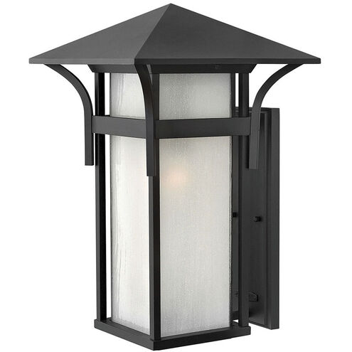Estate Series Harbor Outdoor Wall Mount Lantern in Satin Black, Extra Large