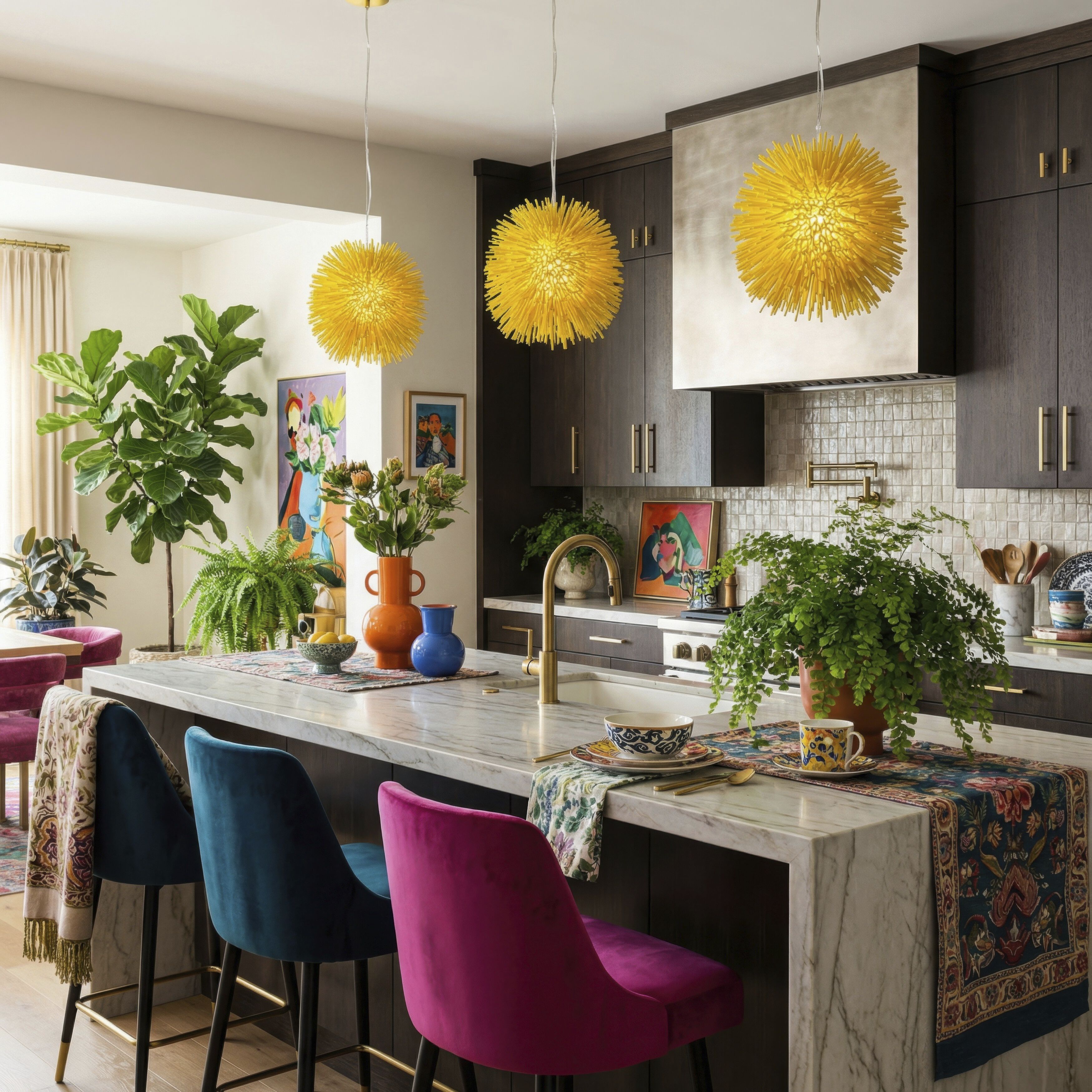 Urchin 1 Light 9 inch Un-Mellow Yellow Mini Pendant Ceiling Light