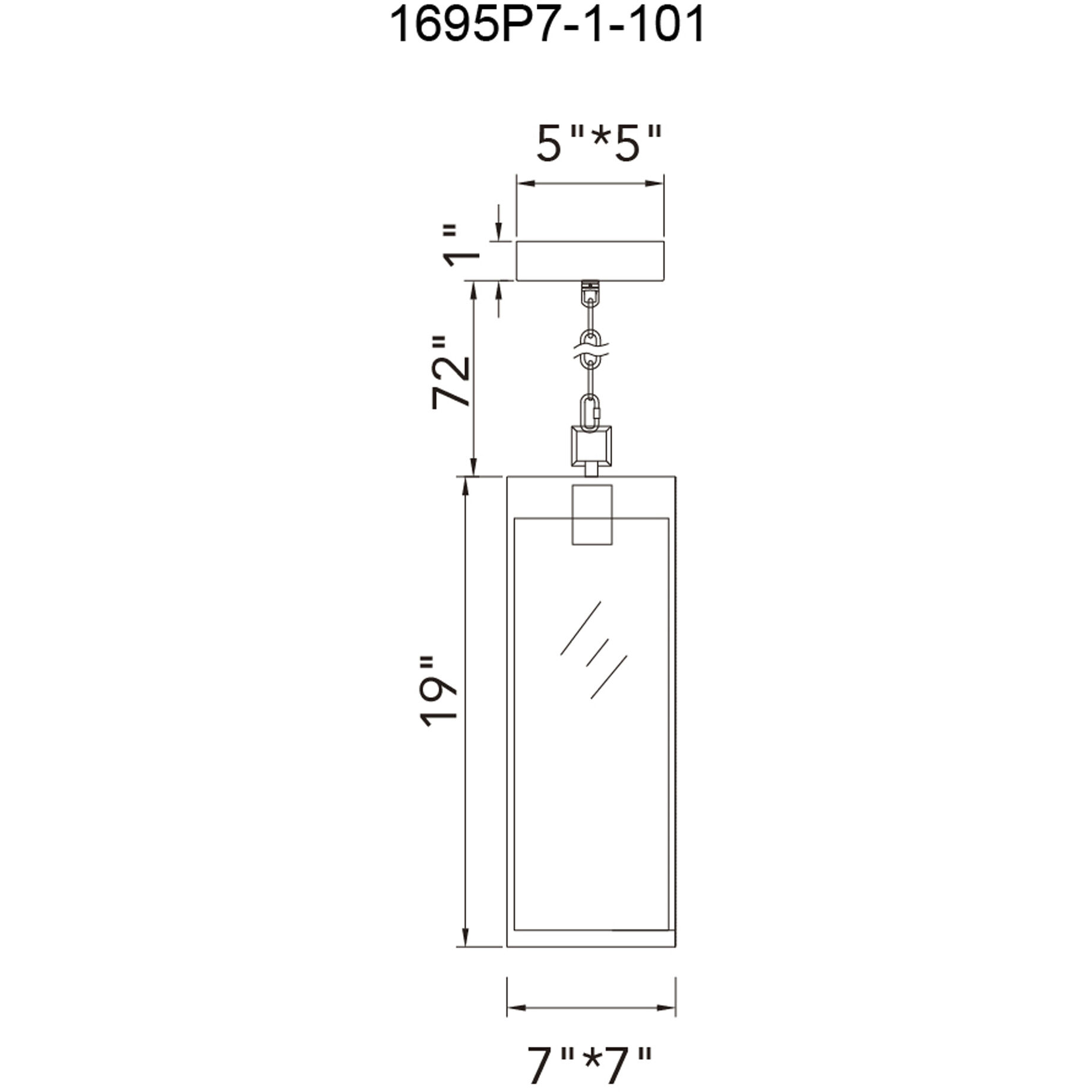 Windsor 1 Light 7 inch Black Outdoor Hanging Light
