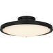 Donne LED 15.75 inch Matte Black Semi-Flush Mount Ceiling Light, Medium