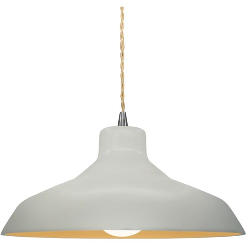 Radiance LED 13.5 inch Matte White and Champagne Gold and Brushed Nickel Pendant Ceiling Light